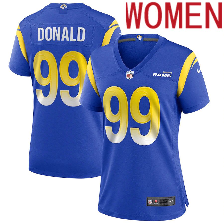 Women Los Angeles Rams #99 Aaron Donald Nike Royal Game NFL Jersey